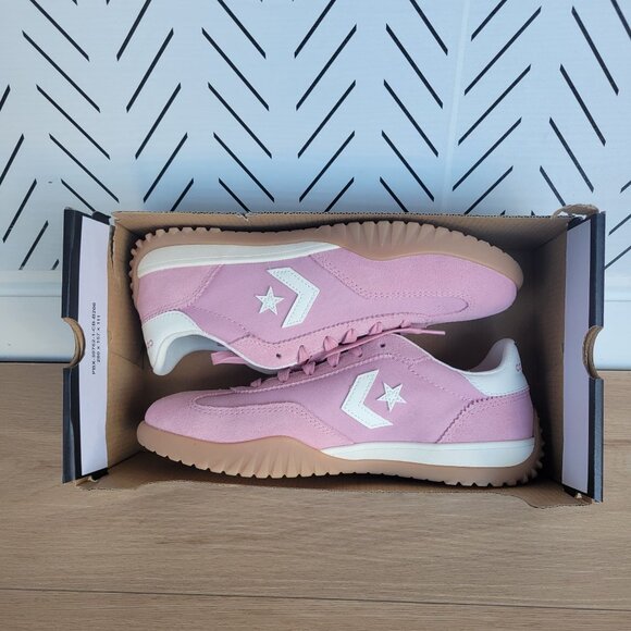 ⭐Converse Run Star Trainer Ox Sz 5.5 Men Casual Shoes Suede Pink Sneaker A13362C - Picture 6 of 10